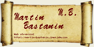 Martin Baštanin vizit kartica